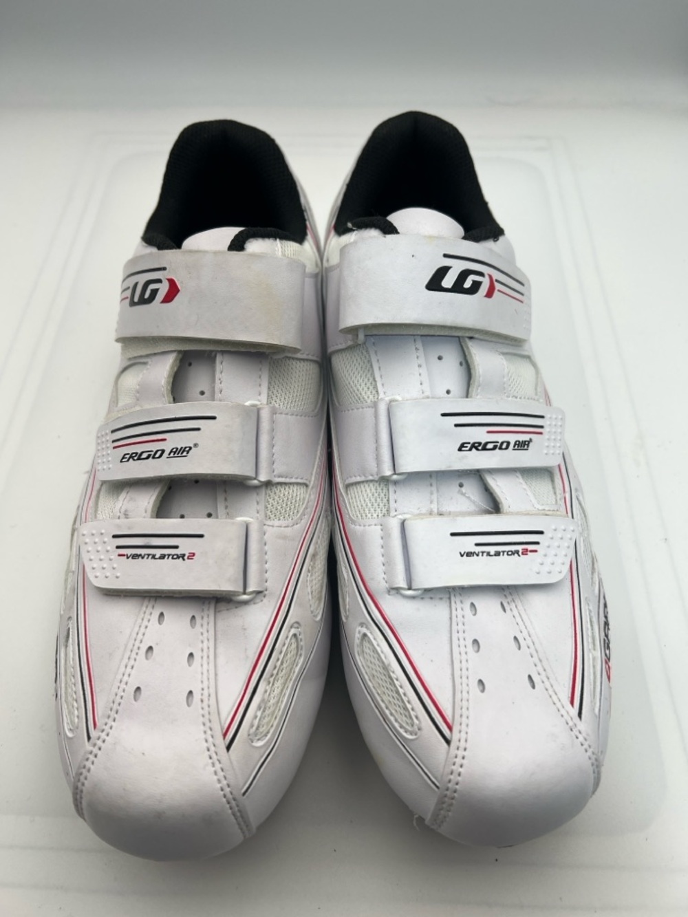Louis Garneau LG Ergo Air Ventilator 2 Cycling Shoes White Size 47 Road Bike